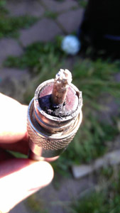 The burnt coax plug